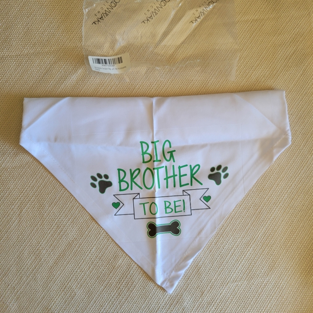 Big Brother To Be Dog Scarf